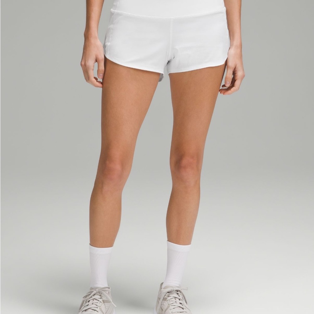 Lululemon White Speed Up Shorts Size 4!
